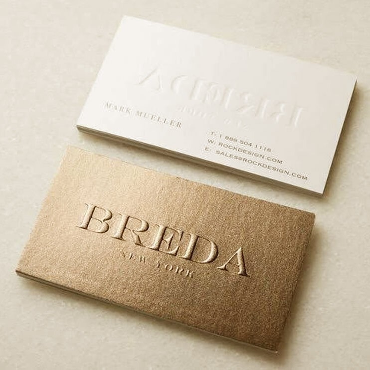 Embossed Business Card (Rised Up Letters)