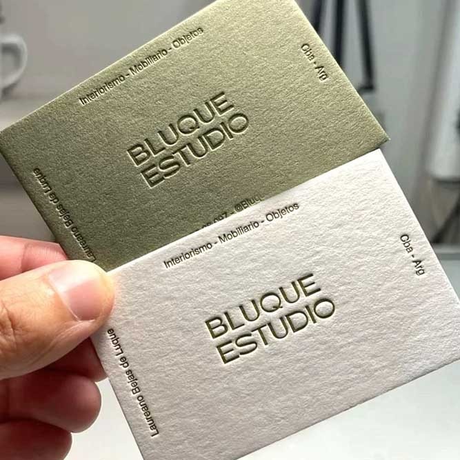 Full Cotton Debossed Business Card