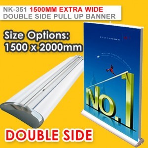 5ft (1.5m) WIDE DOUBLE SIDE DELUXE PULL UP BANNER