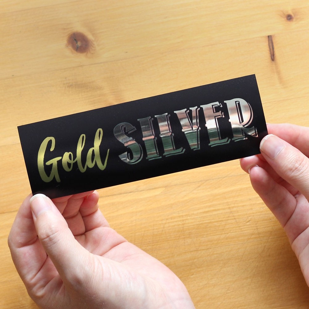 SILVER VINYL & GOLD VINYL STICKERS