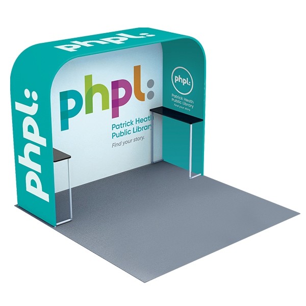 Square Arch with Display Racks 118"W x 94"H (2997mm W x 2387mm H)