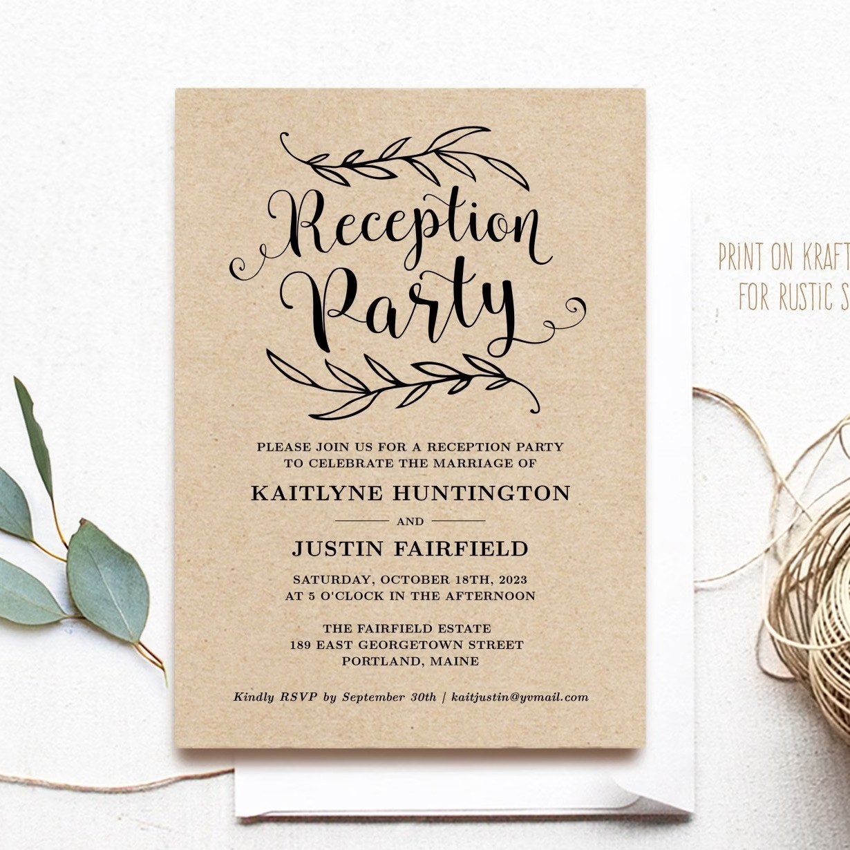 WEDDING RECEPTION CARDS PRINTING