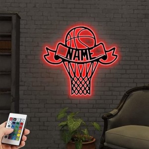 Neon Name Sign for Basketball 