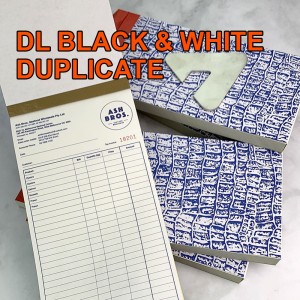 DL NCR CARBONLESS BOOKS - BLACK & WHITE - DUPLICATE