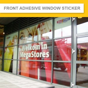 Front Adhesive Window Sticker (Stick inside and View from outside)  3 Years
