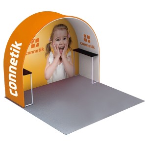 Round Arch with Display Racks 118"W x 94"H (2997mm W x 2387mm)