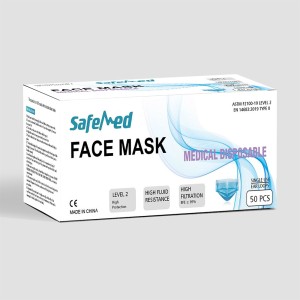 Safemed Face Mask Level 2 Medical Surgical Facemask