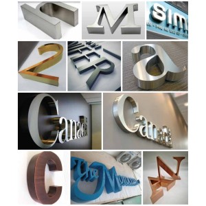 3D LETTERS FABRICATE STAINLESS STEEL SIGNS (NO LED)