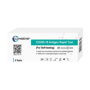 CLUNGENE -  5 Test Kits / Box  Nasal Swab Covid Antigen Rapid Test Kit - For Home Self-test (1 Carton 1200 Tests )