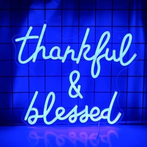 Thankful & Blessed Neon Signs