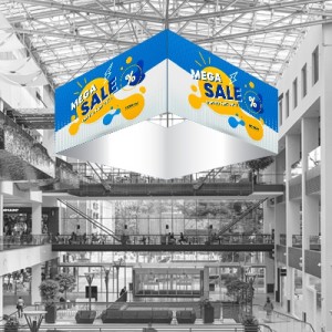 Ceiling  Square Hanging Banners Display System