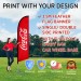 3.5m feather banner with Car Wheel Base