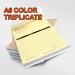 A6 NCR CARBONLESS BOOKS - COLOR - TRIPLICATE