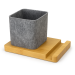 Bamboo Phone Stand Desk Caddy