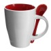 Coffee Mugs with Spoons  White/Red Printing