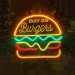 Hamburger with the Lot Neon Signs