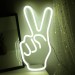 Peace Out Emoji Table Lamp Neon Signs
