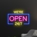 We're Open 24/7 Neon Sign (Default)