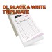 DL NCR CARBONLESS BOOKS - BLACK & WHITE - TRIPLICATE