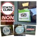 STATIC CLING STICKER | WHITE STATIC STICKERS | TRANSPARENT STATIC STICKERS (MINIMUM ORDER $90+GST)