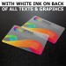 Transparent business card with white ink backing