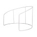 Semi-circle C Shape Fabric Media Wall Style #3 10ft W x 7.5ft H (2997 mm x 2286 mm H / 1219 mm H) 